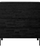 Stylish Black 4 Drawer Chest of Drawers 2