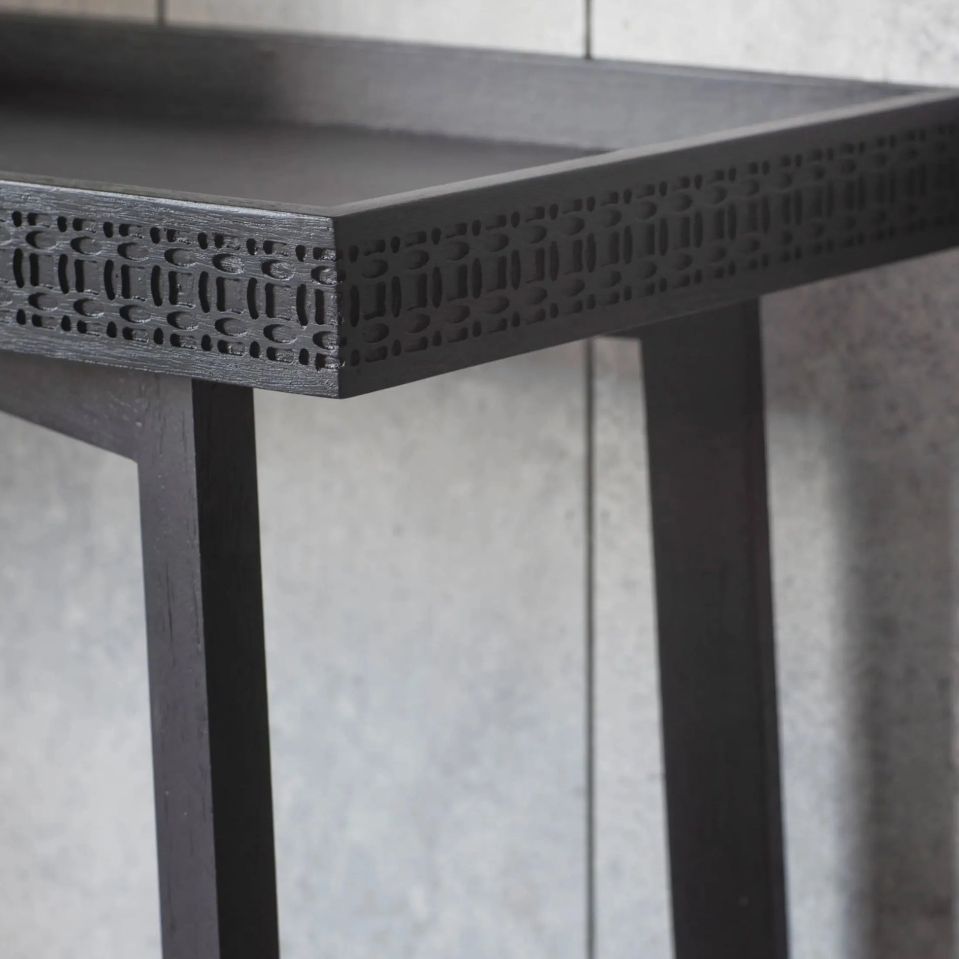 Stylish Black Wood Console Table 5