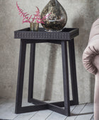 Stylish Black Wood Side Table 2