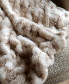 Sumptuous Brown & White Marble Throw