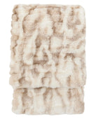 Beige and brown textured blanket on a white background