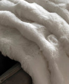 Super Soft Cream Faux Fur Throw 5