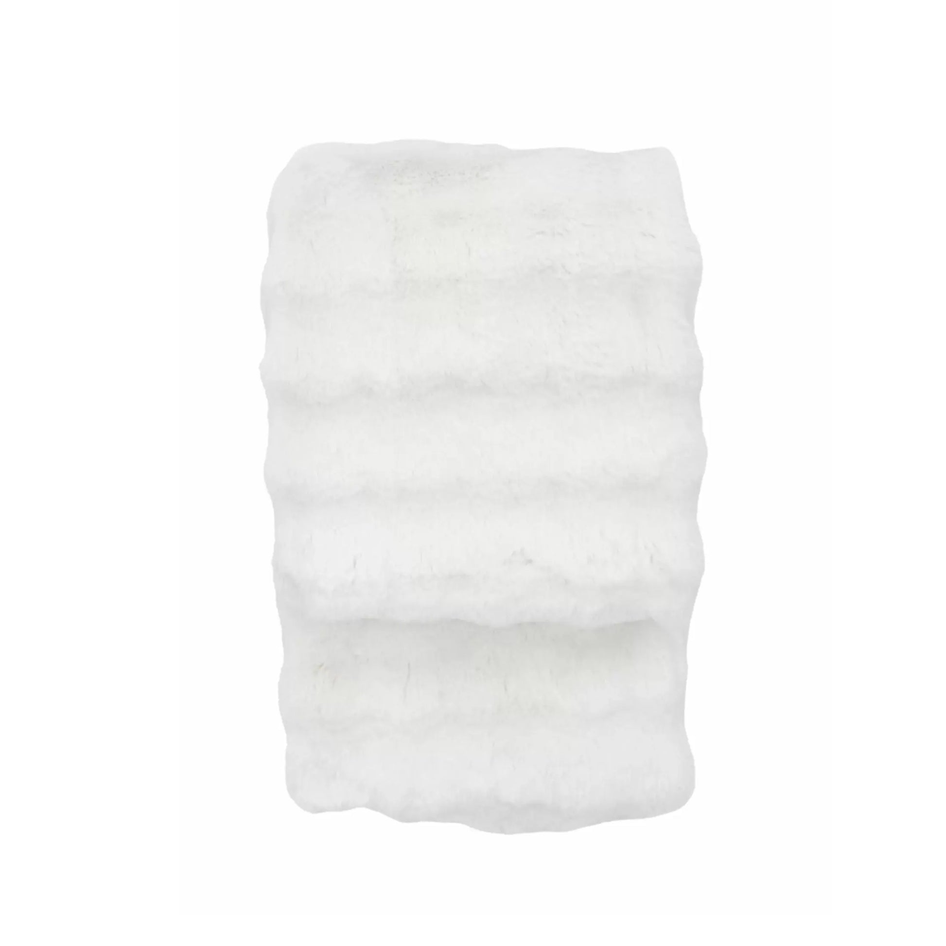 Super Soft Cream Faux Fur Throw