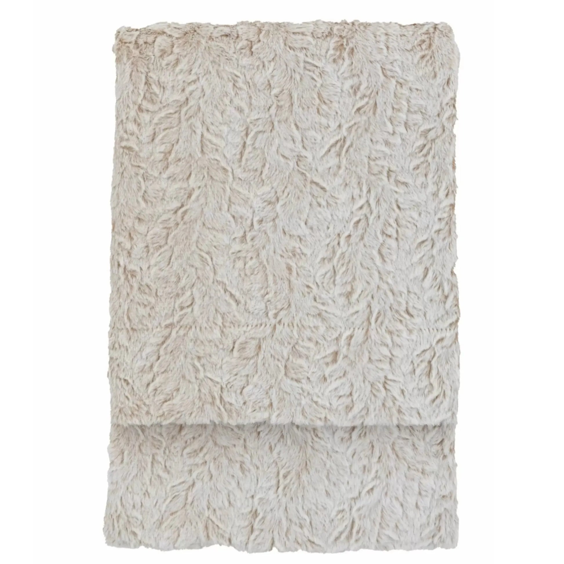 Super Soft Neutral Colour Faux Fur Throw 1