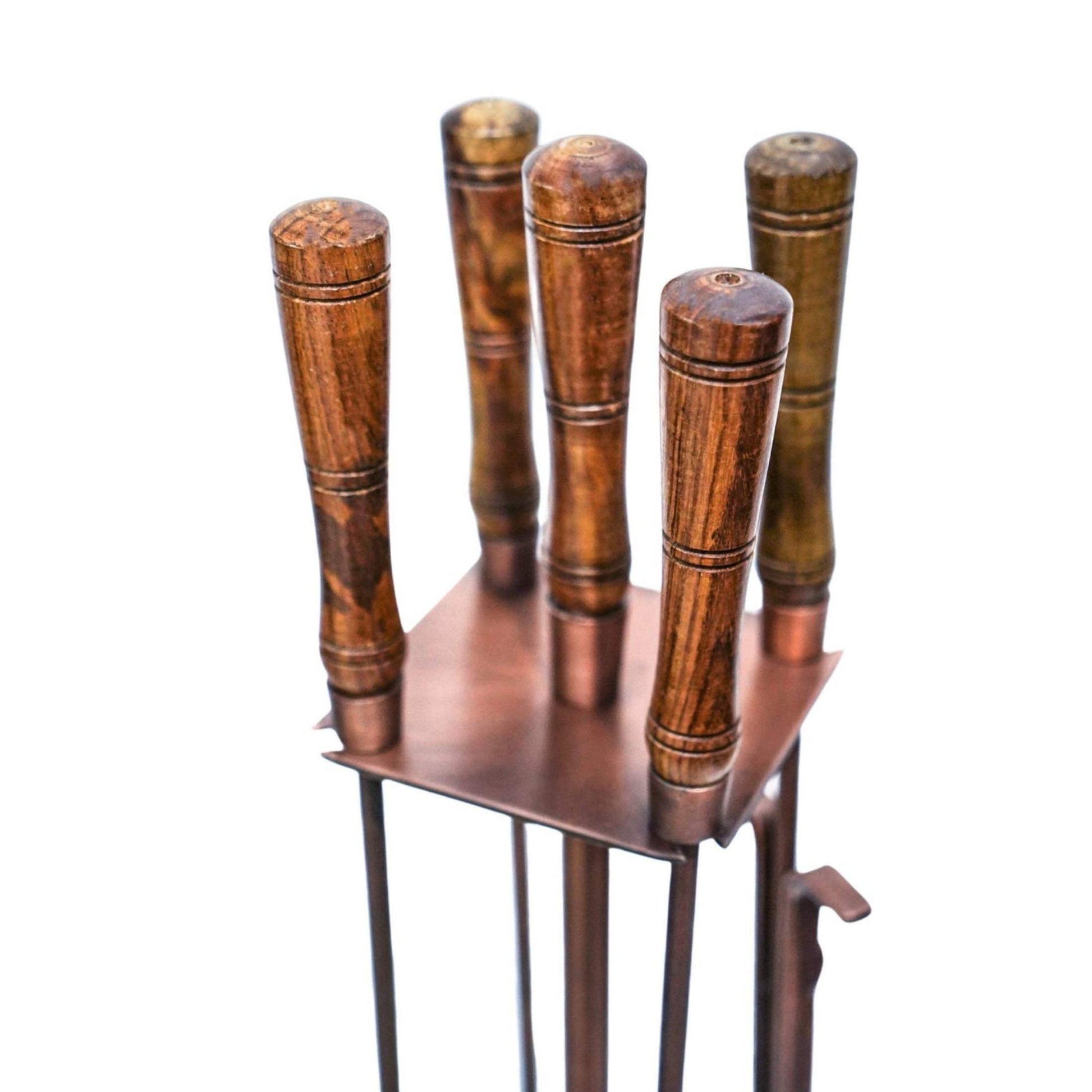 Tall Antique Copper Companion Set - The Farthing