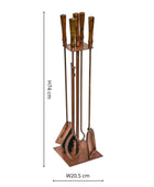 Tall Antique Copper Companion Set - The Farthing