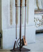 Tall Antique Copper Companion Set - The Farthing