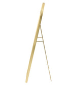 Gold easel on a white background