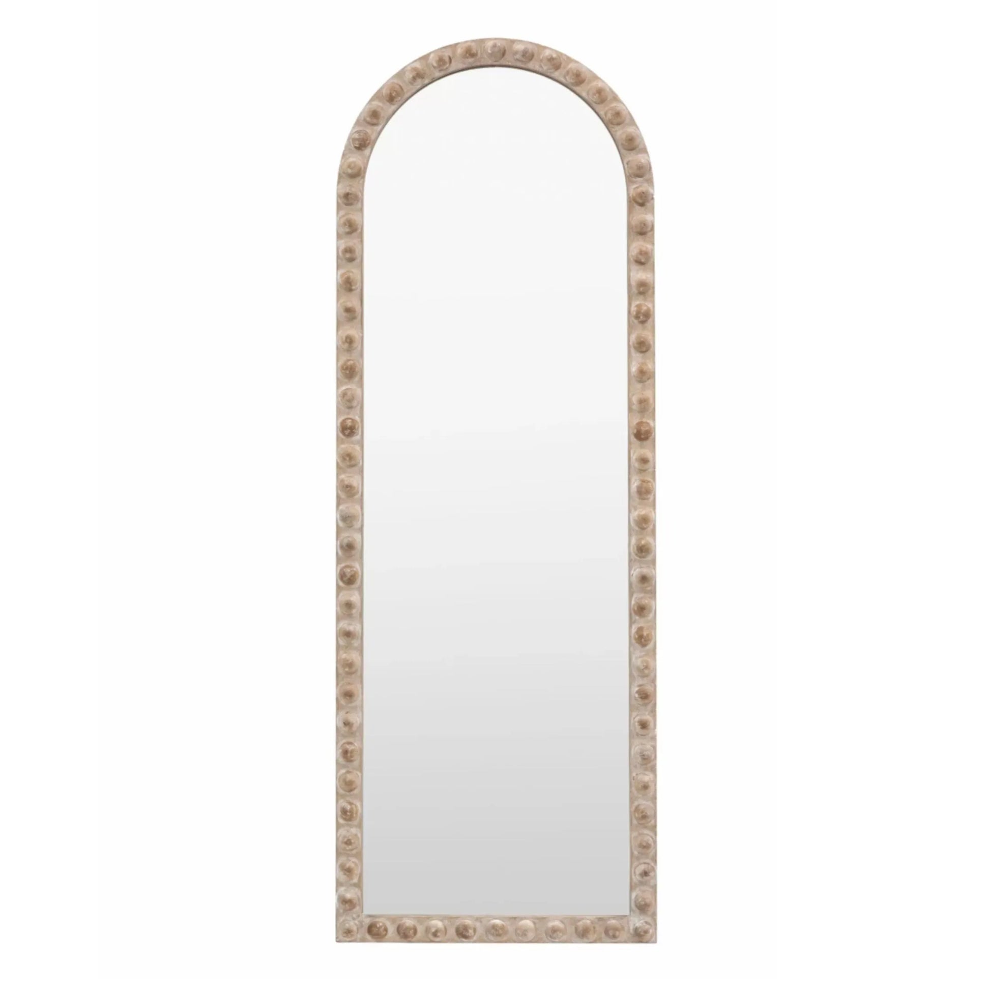 Tall Arched Rustic Weathered Leaner Mirror 3