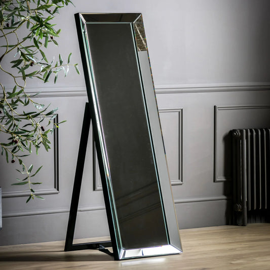 Tall Bevelled Edge Cheval Mirror