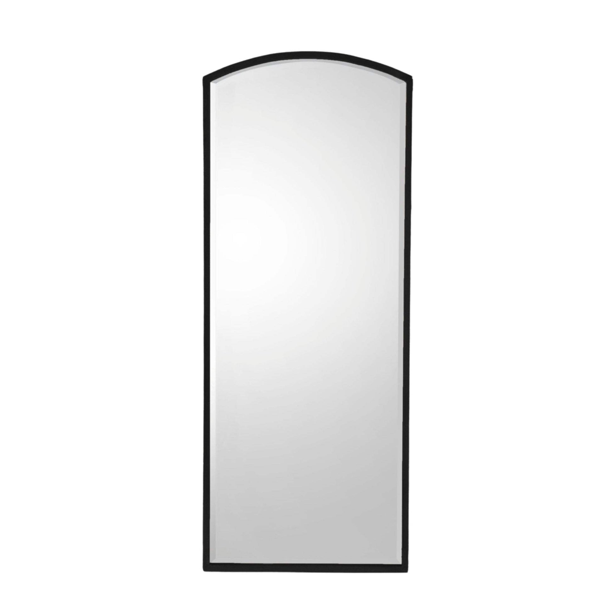 Tall Black Arched Top Portrait Mirror - The Farthing