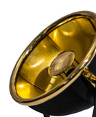 Gold lampshade on a white background