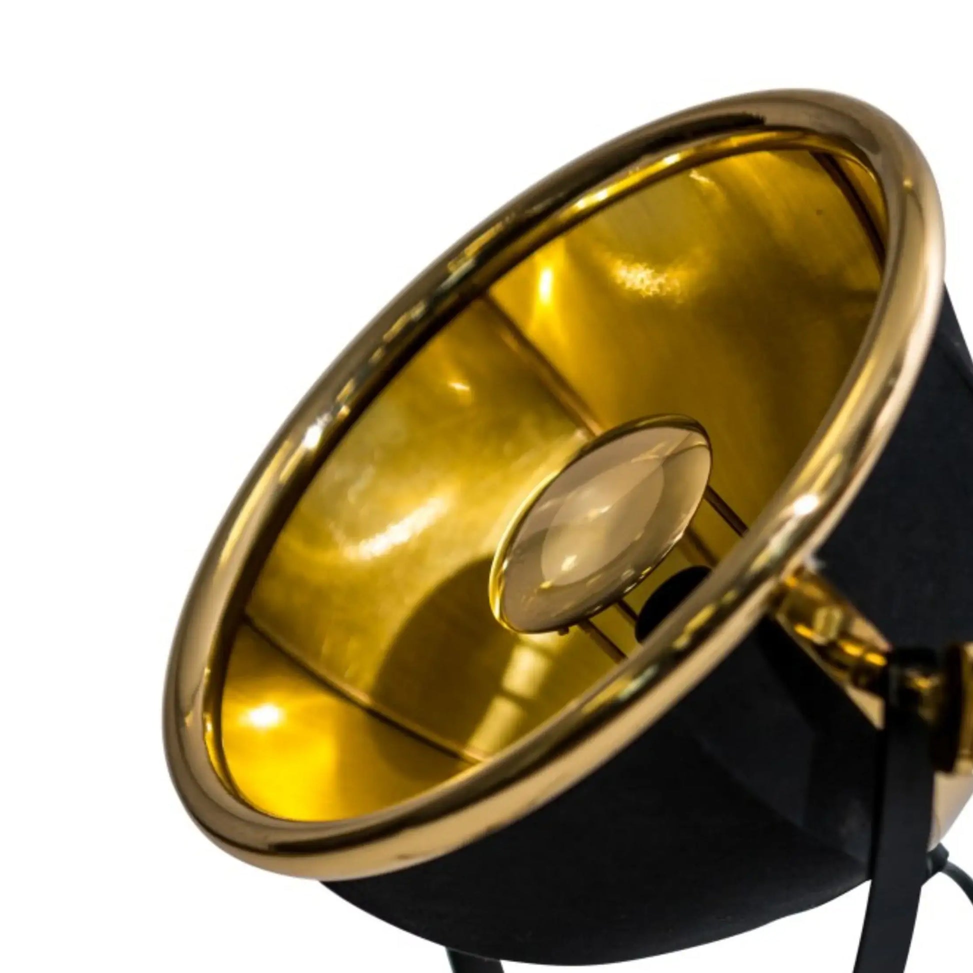 Gold lampshade on a white background