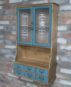 Tall Distressed Parisian Wood Wall Unit