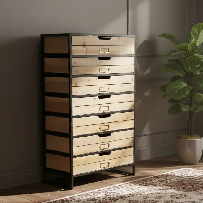 TallIndustrialInspiredDrawerCabinet2