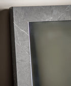 Tall Marbled Grey Rectangular Leaner Mirror 55