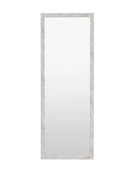 Tall Marbled White & Grey Rectangular Leaner Mirror 1