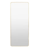 Tall Rectangular Slim Gold Frame Leaner Mirror 1