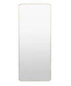 Tall Rectangular Slim Gold Frame Leaner Mirror 1