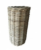 Wicker basket on a white background