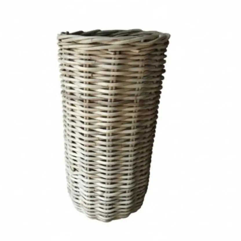 Wicker basket on a white background