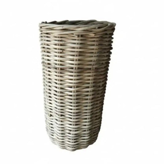 Wicker basket on a white background