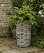 tall rattan planter 