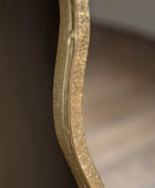 Tall Rustic Gold Wavy Edge Leaner Mirror