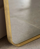 Tall Slim Gold Frame Curved Top Leaner Mirror FARTHING 6