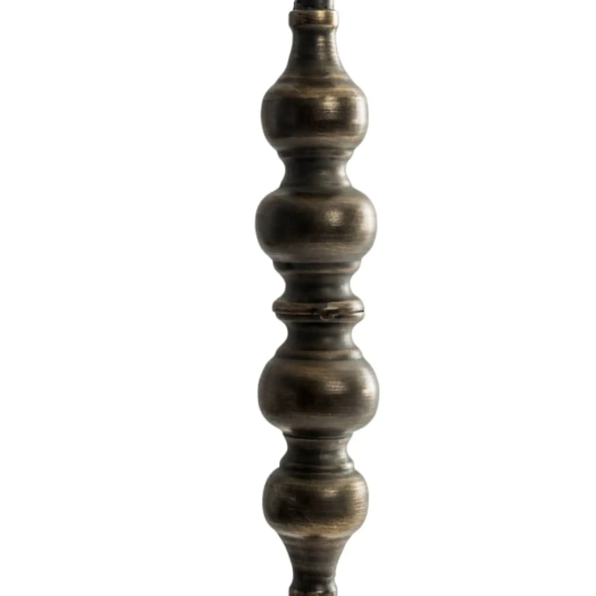 Decorative wooden spindle on a white background