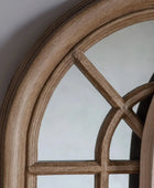 Tall Weathered Wood Panelled Window Mirror