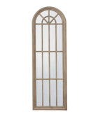 Tall Weathered Wood Panelled Window Mirror 1