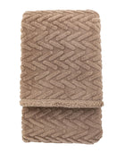 Taupe Herringbone Faux Fur Throw 3