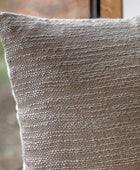 Taupe Textured Weave Cushion