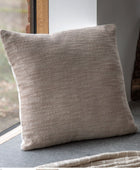 Taupe Textured Weave Cushion 5