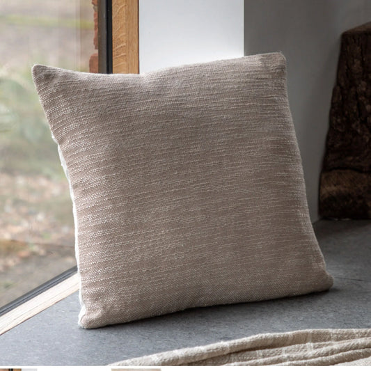 Taupe Textured Weave Cushion 5