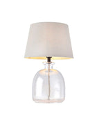 Textured Effect Glass Table Lamp & Shade - The Farthing