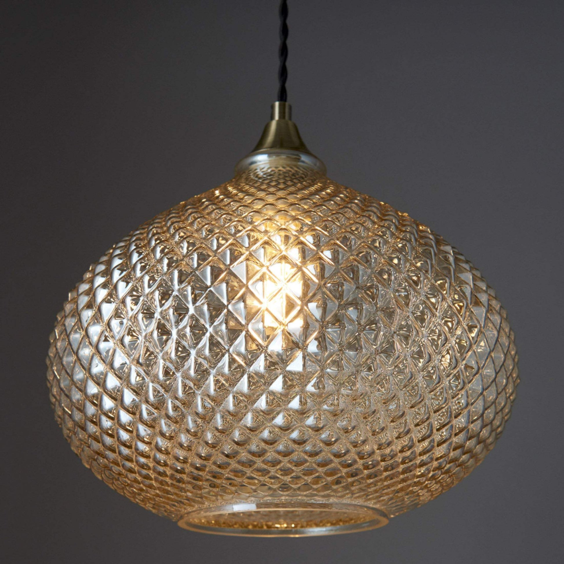 Textured Glass Lustre Pendant Light - The Farthing