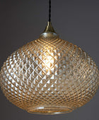 Textured Glass Lustre Pendant Light - The Farthing