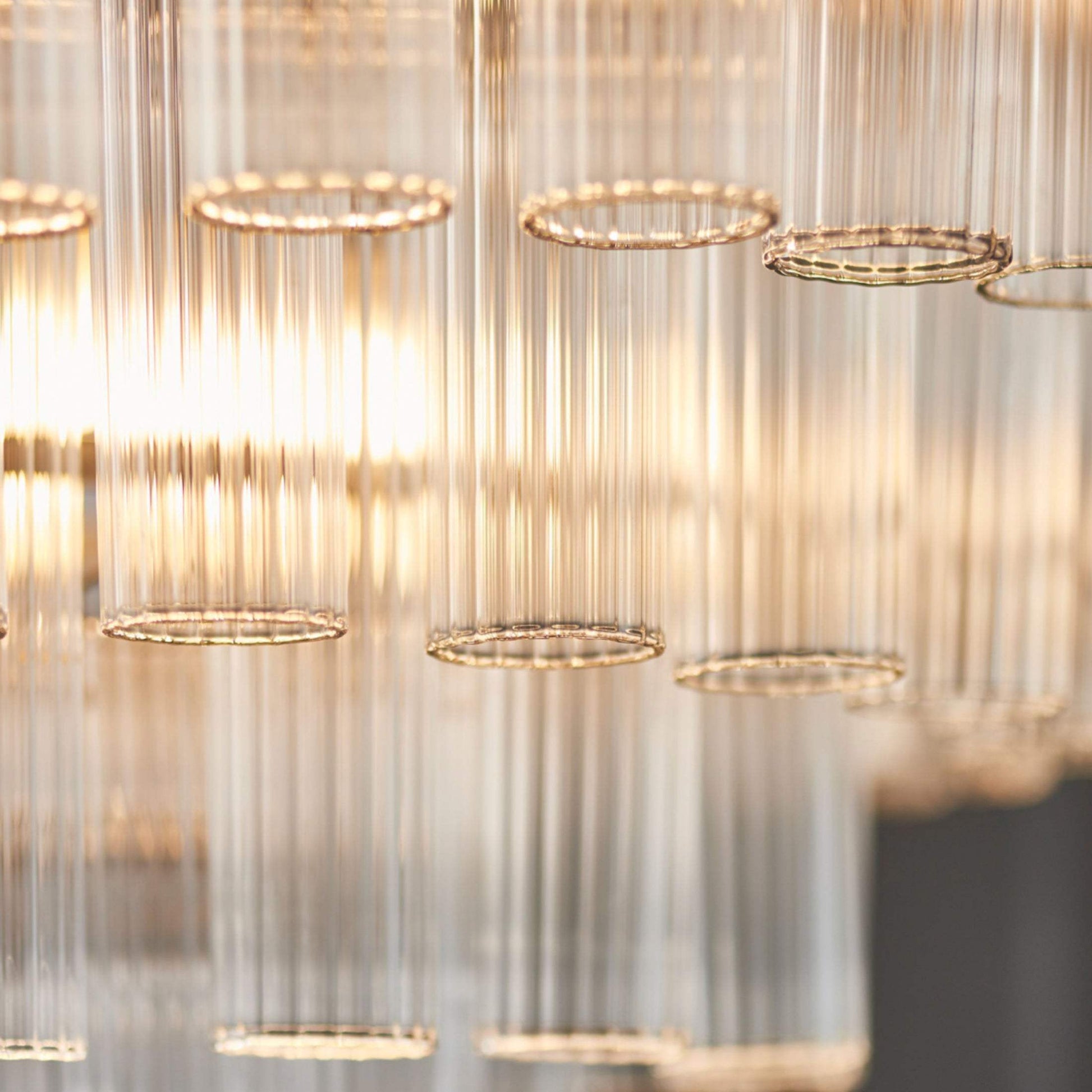 Tiered Tubular Glass Chandelier Pendant Light - The Farthing