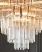 Tiered Tubular Glass Chandelier Pendant Light - The Farthing