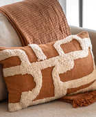 Tufted Abstract Apricot Cushion 5