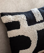 Tufted Abstract Midnight Cushion