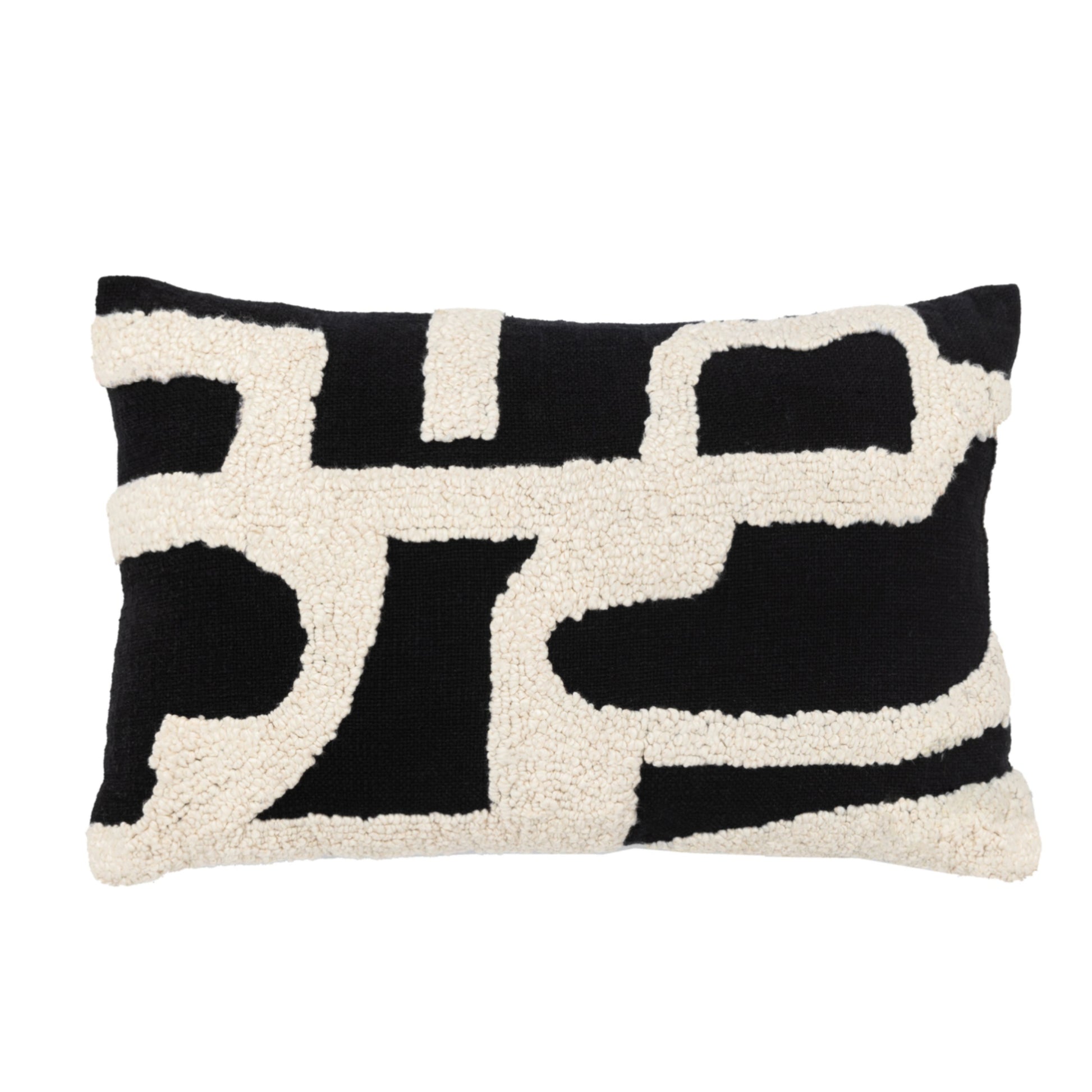 Tufted Abstract Midnight Cushion 1