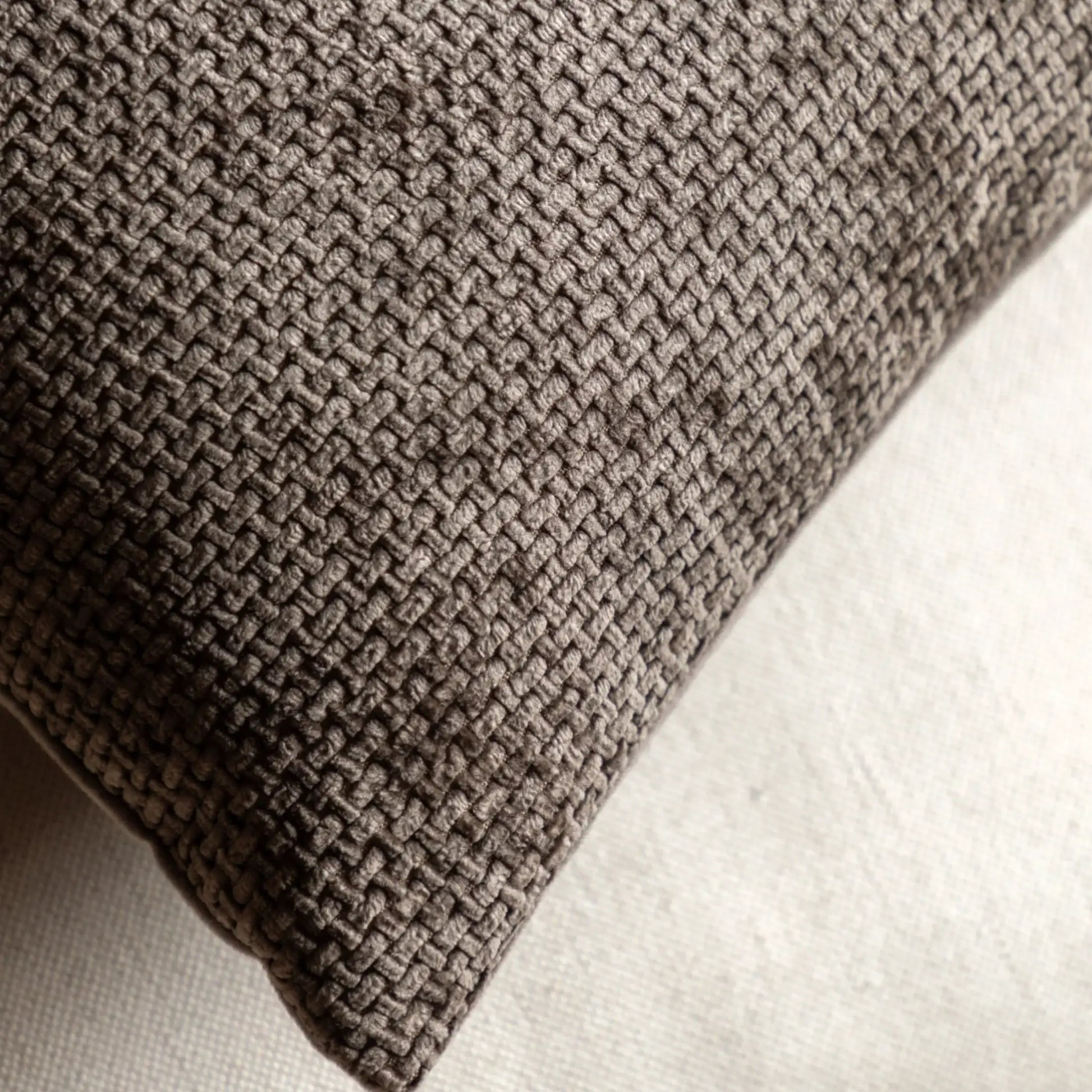 Two Chocolate Brown Weave Cushions