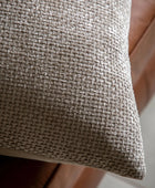 Two Cream Chenille Weave Pattern Cushions