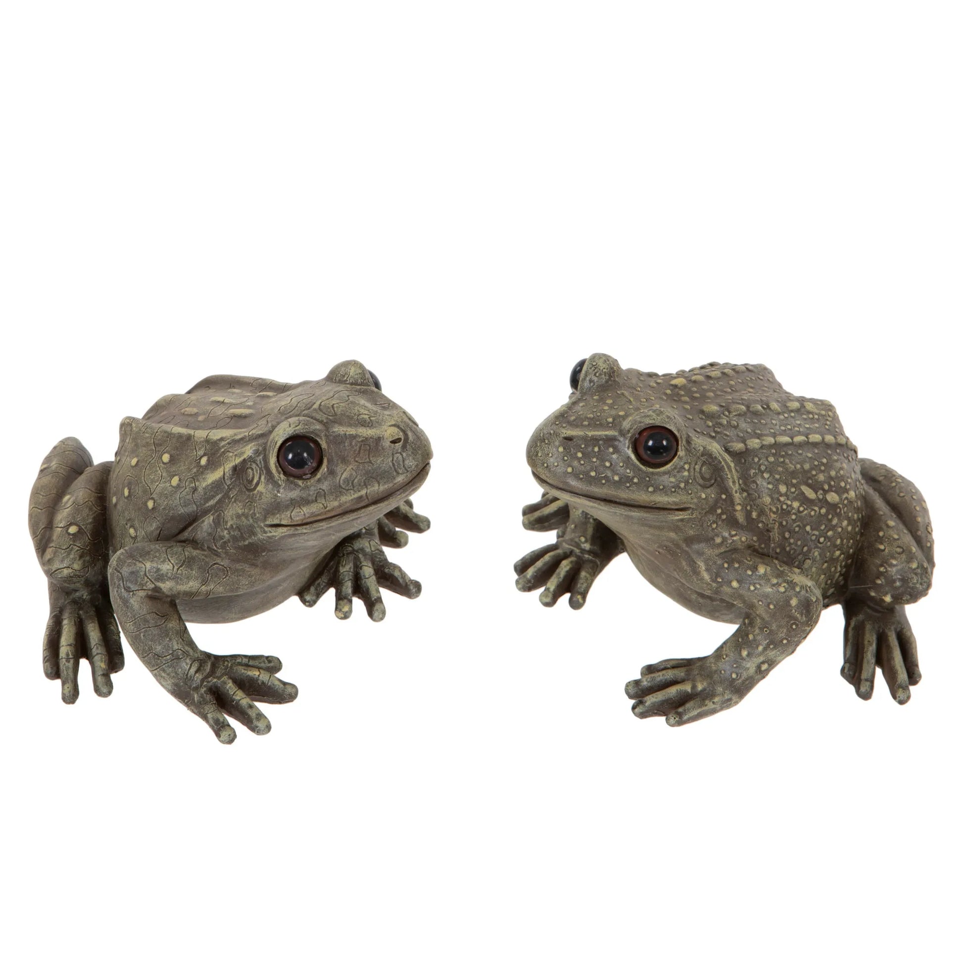 Two Green Garden Frog Ornaments 1