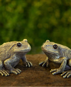 Two Green Garden Frog Ornaments 5