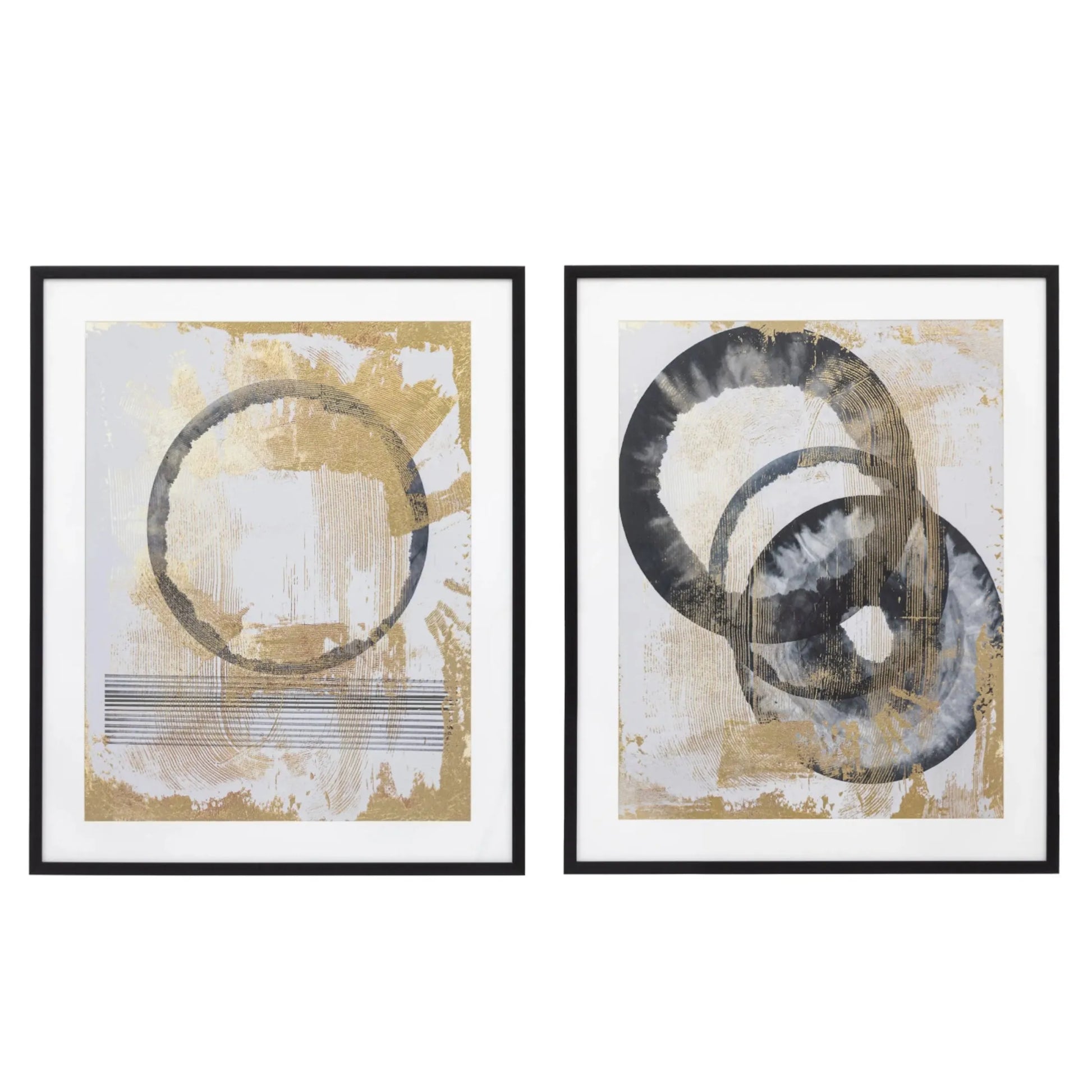 Two Harmonious Circles Framed Print Set 2