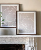 Two Neutral Circles Framed Print Set